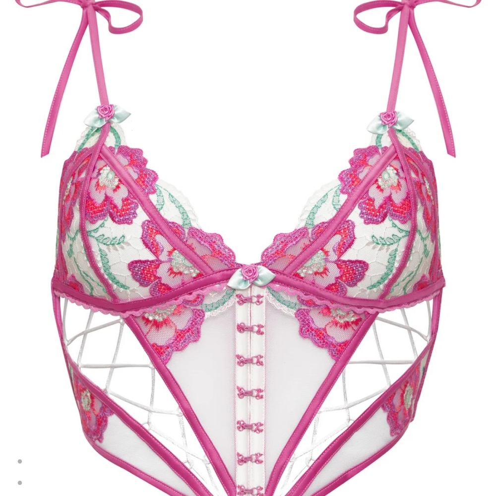 Festival floral bustier bralette